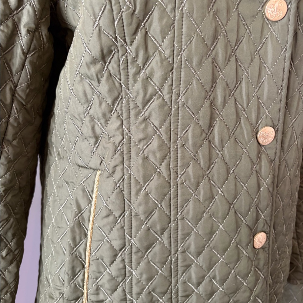 Source Unknown Olive Houndstooth Reversible Jacket - image 5